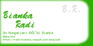 bianka radi business card